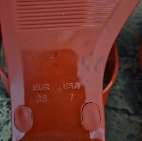 Jeffrey Campbell So Sweet Red Rose Flip Flop SZ 7 - Picture 8 of 8